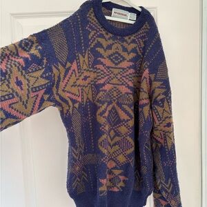 McGregor Purple and Tan Knit Sweater